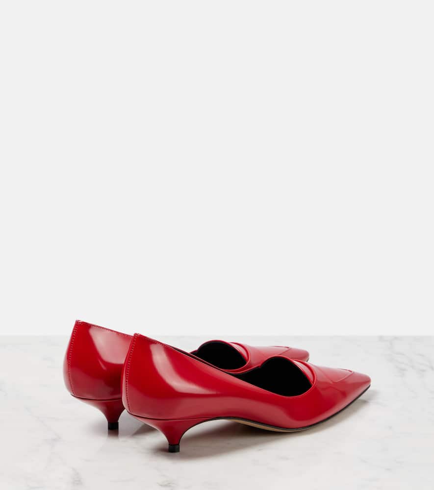 The Row Viv Leather Pumps In Red