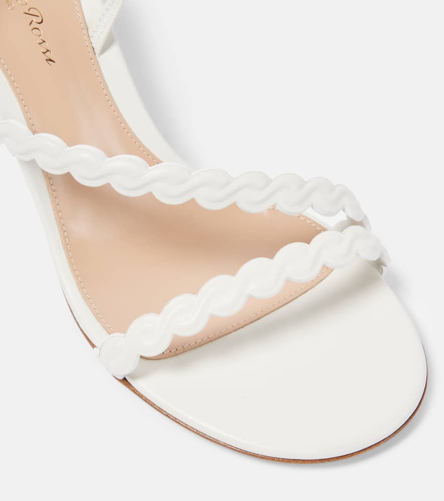 Gianvito Rossi 70 Leather Sandals In White