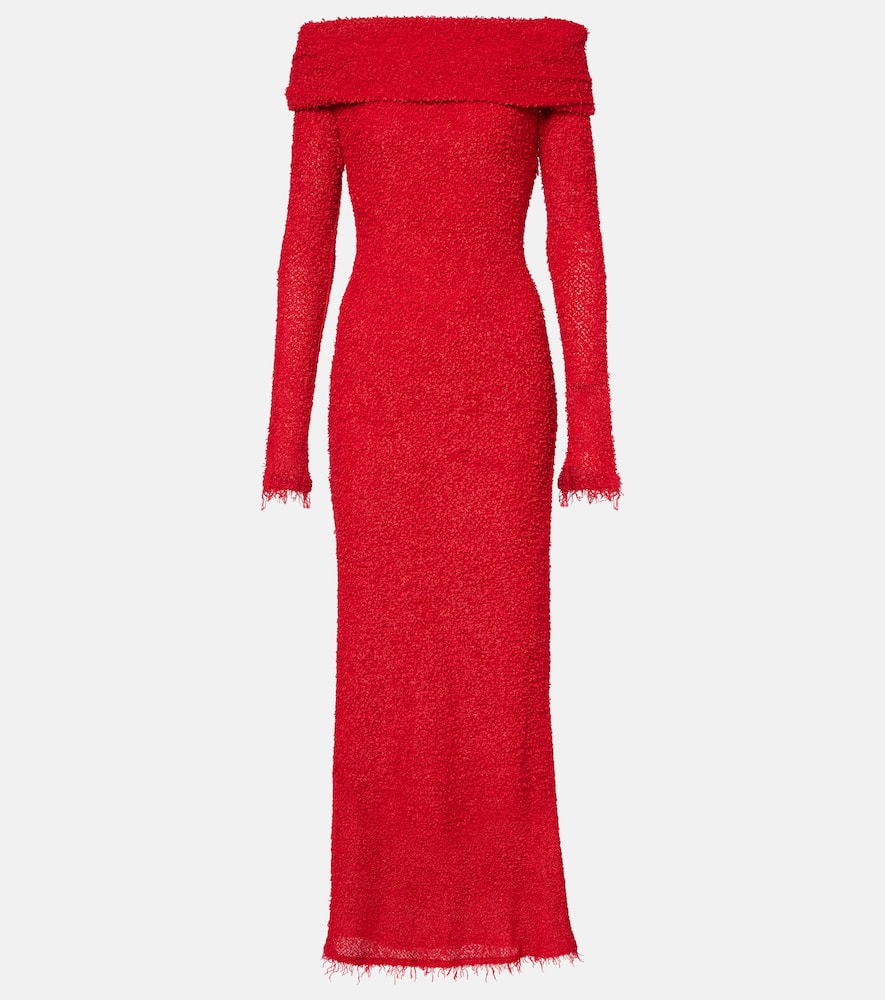 Ormany jersey bouclé maxi dress
