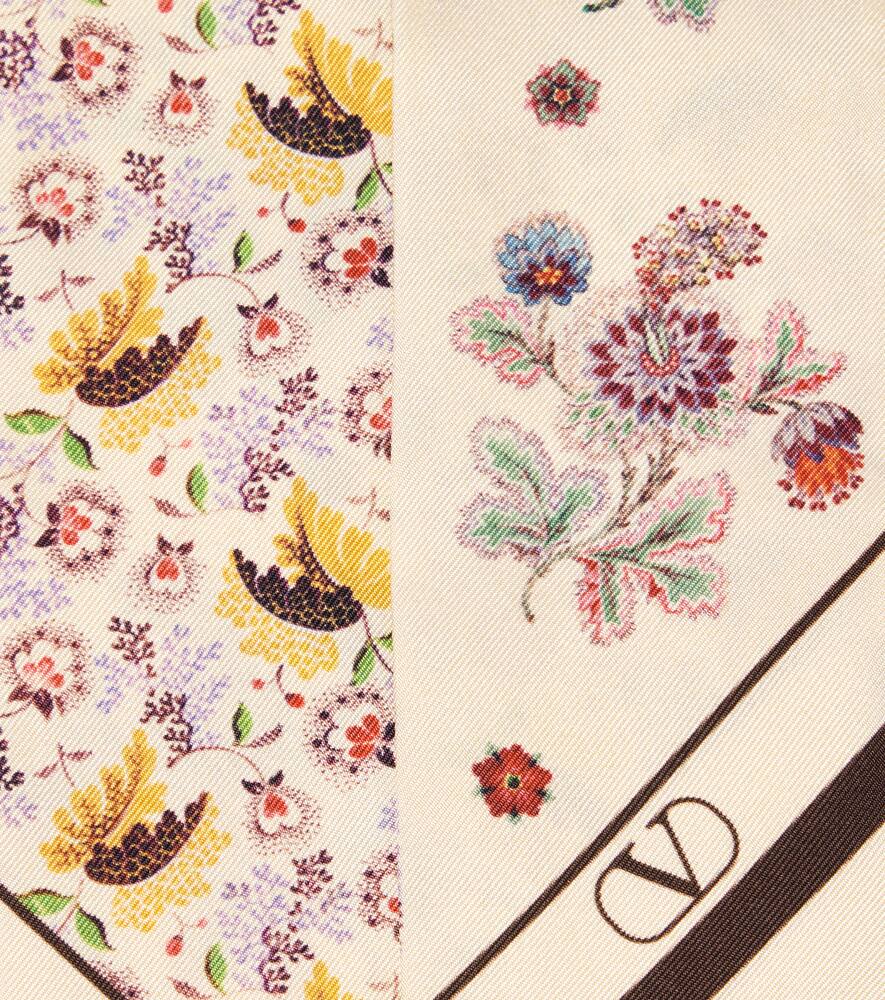 Valentino Floral Scarf In Multicolour