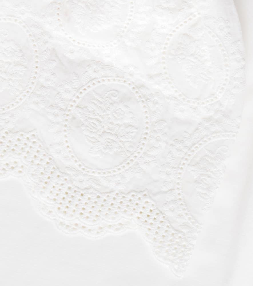 Petite Amalie Embroidered Cotton T-shirt In Weiss