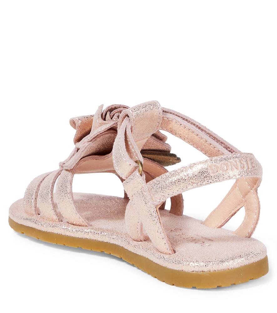 Donsje Fiyola Glitter Leather Sandals In Pink
