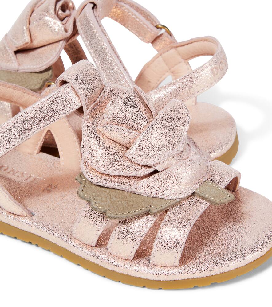 Donsje Fiyola Glitter Leather Sandals In Pink