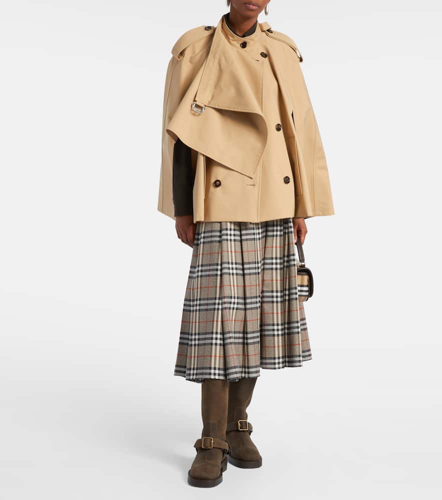 Burberry Double-breasted cotton cape