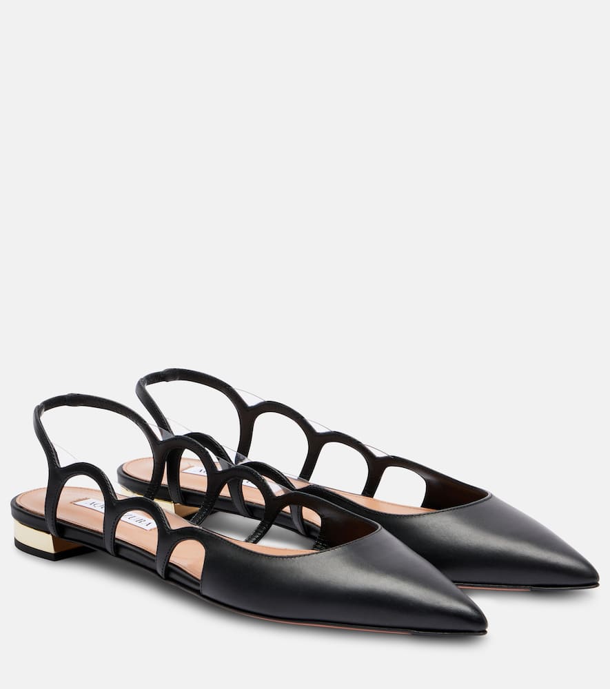 Endless Love leather slingback flats