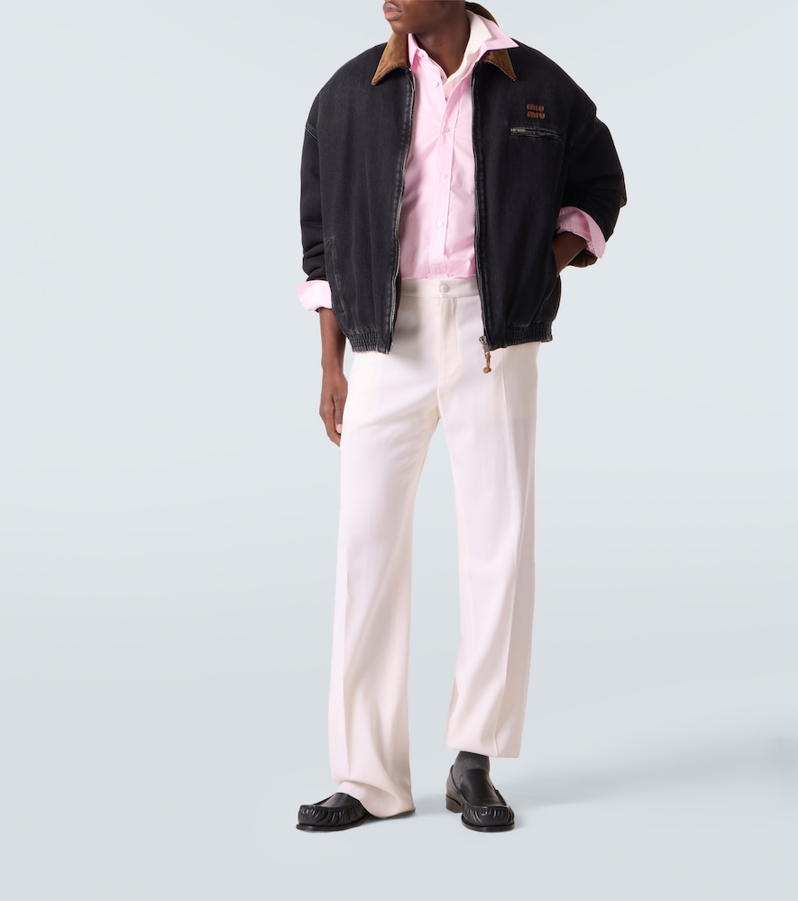  Miu Miu Miu Miu Blouson Aus Denim Mit Cord 