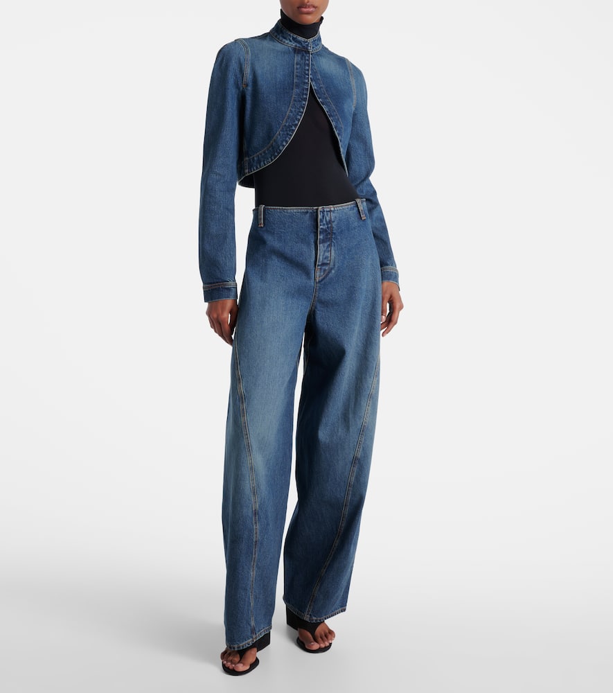 Alaïa Heart Jersey Bodysuit With Heart-shaped Back Neckline In Black