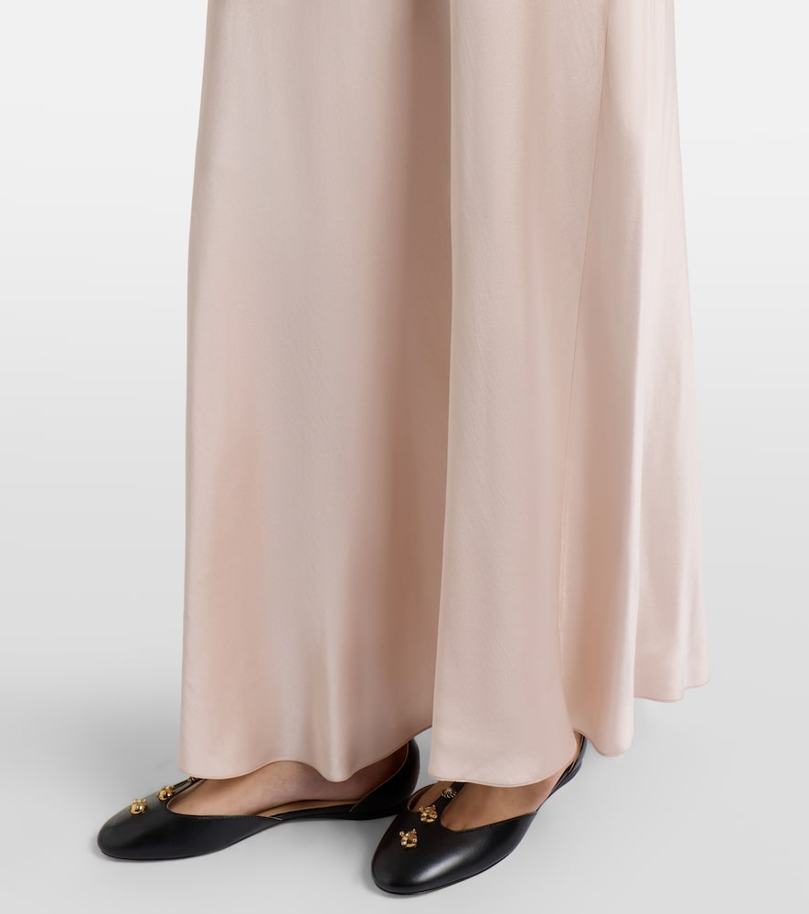  Chloe Chloã© Lace-trimmed Silk Satin Maxi Dress 