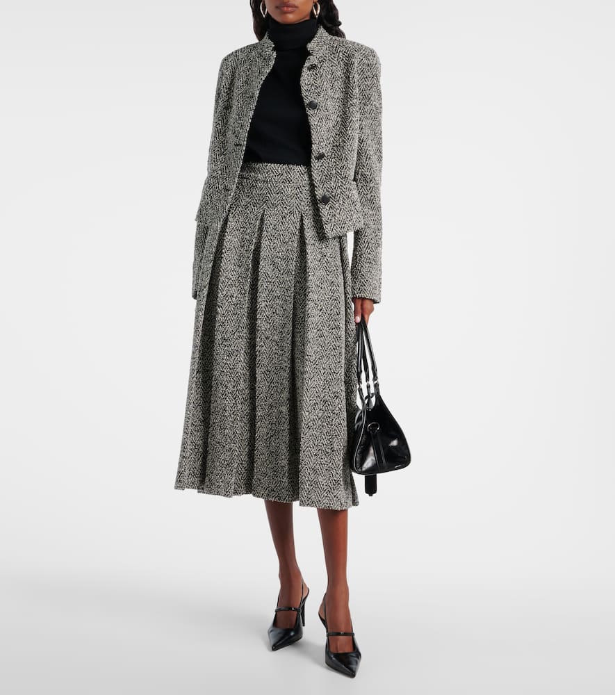 Max Mara Donald Cotton And Wool-blend Jacket In Gray