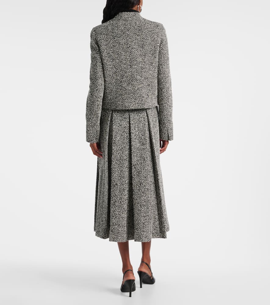 Max Mara Donald Cotton And Wool-blend Jacket In Gray
