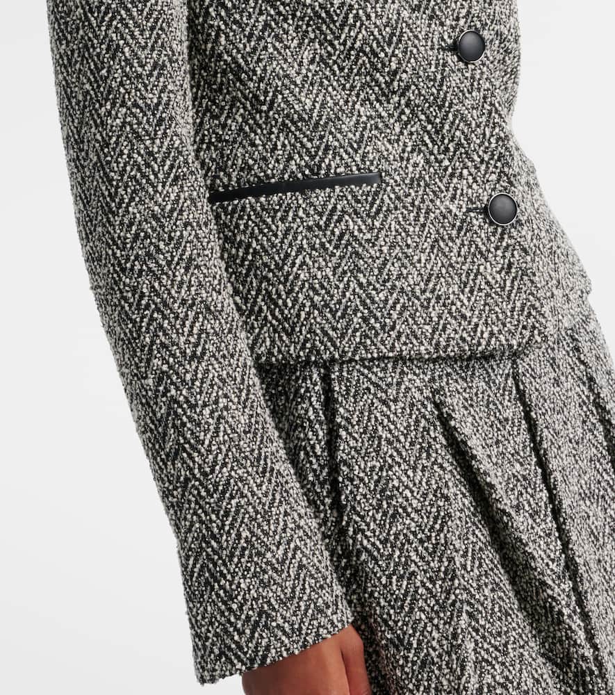 Max Mara Donald Cotton And Wool-blend Jacket In Gray