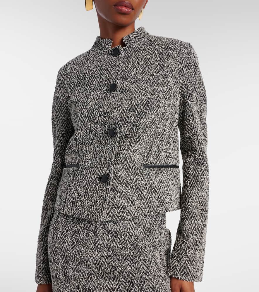 Max Mara Donald Cotton And Wool-blend Jacket In Gray