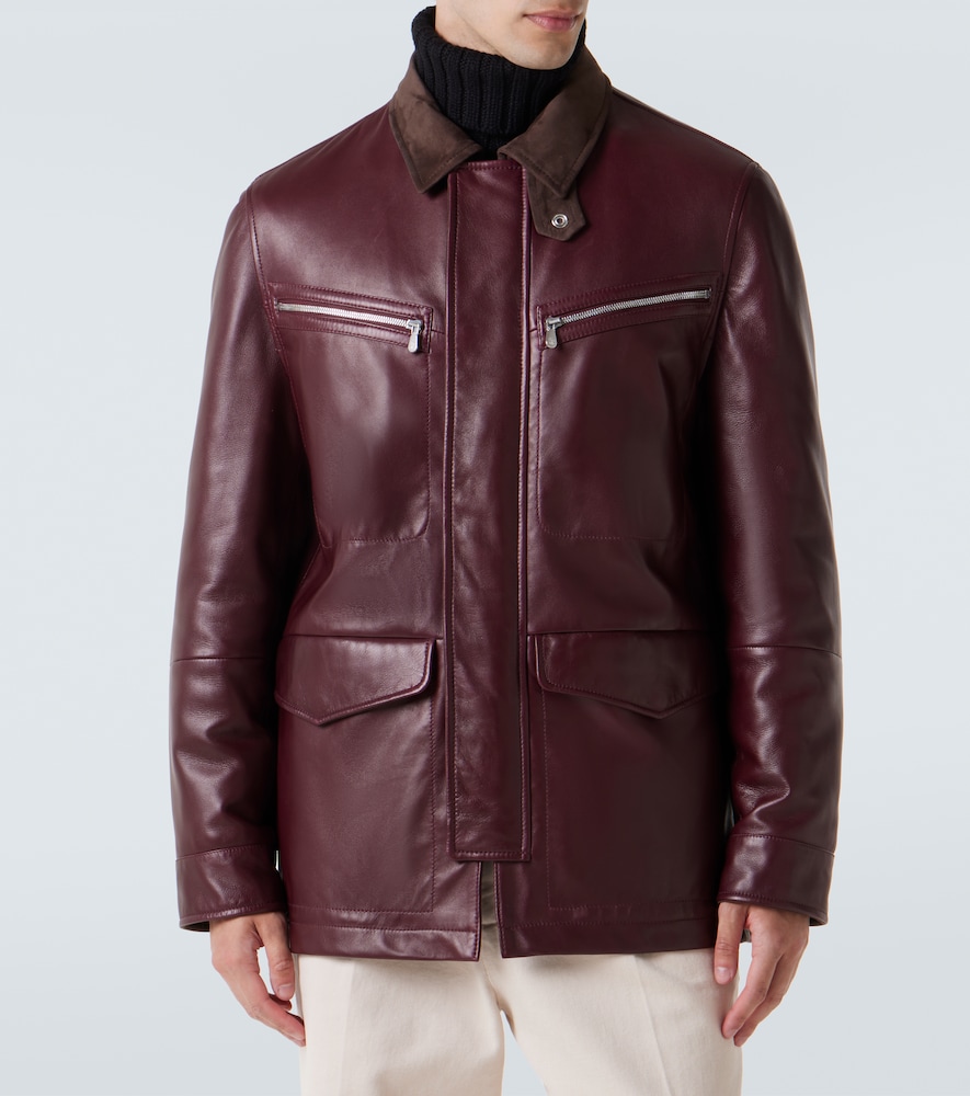  Brunello Cucinelli Brunello Cucinelli Padded Leather Jacket 