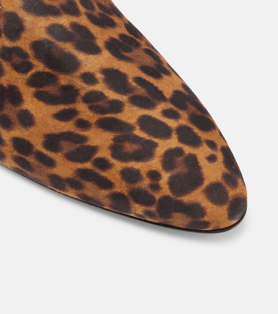 Gianvito Rossi Leopard-print Suede Knee-high Boots In Brown