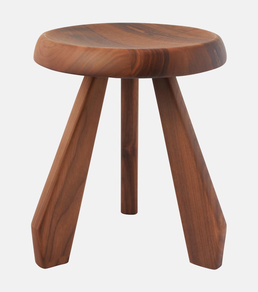 Cassina Maribel walnut stool