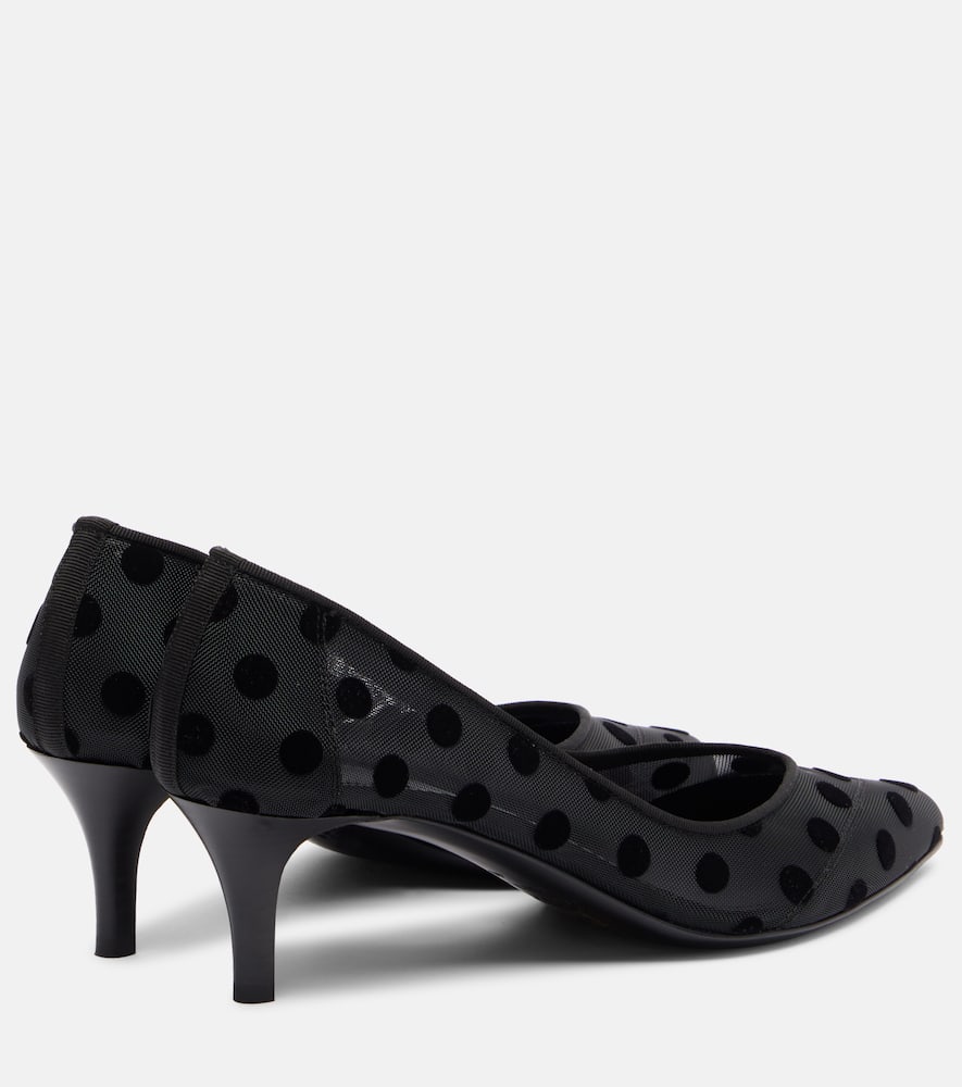 Isabel Marant Peleo 55 Polka-dot Mesh Pumps In Black