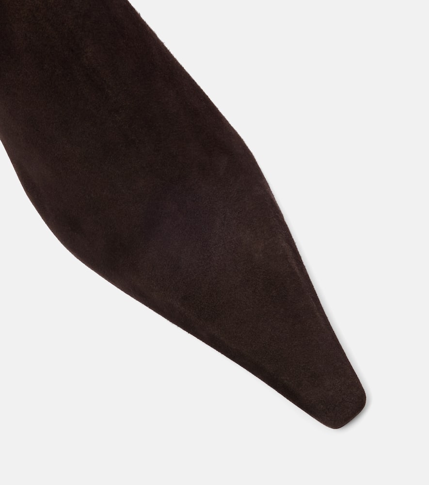 Victoria Beckham Pointy 75 Suede Ankle Boots In Brown