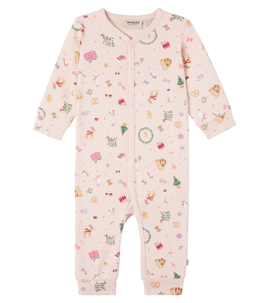 Wheat Baby Nikola Printed Cotton Playsuit In Multi