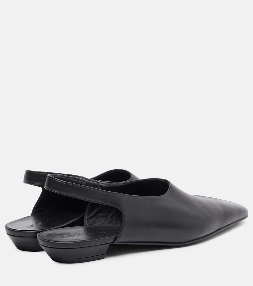 Khaite Celia Slingback Flat Shoes In Black