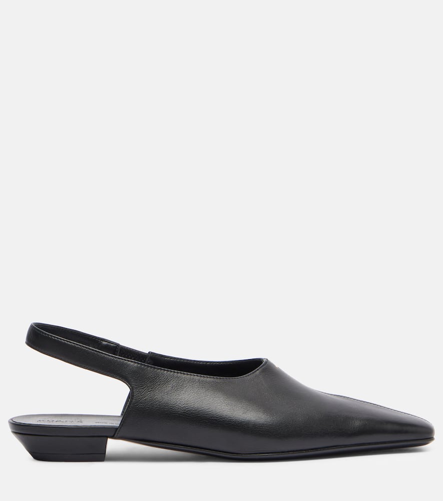 Khaite Celia Slingback Flat Shoes In Black