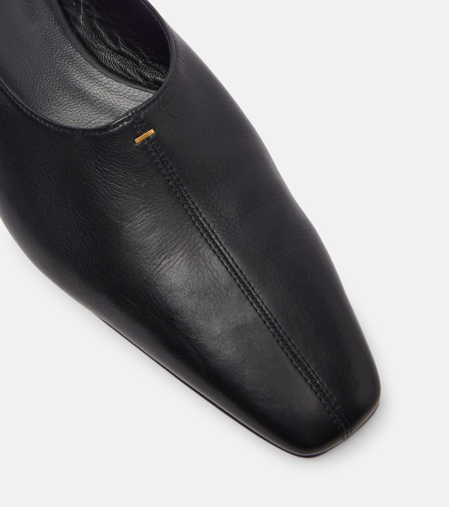 Khaite Celia Slingback Flat Shoes In Black