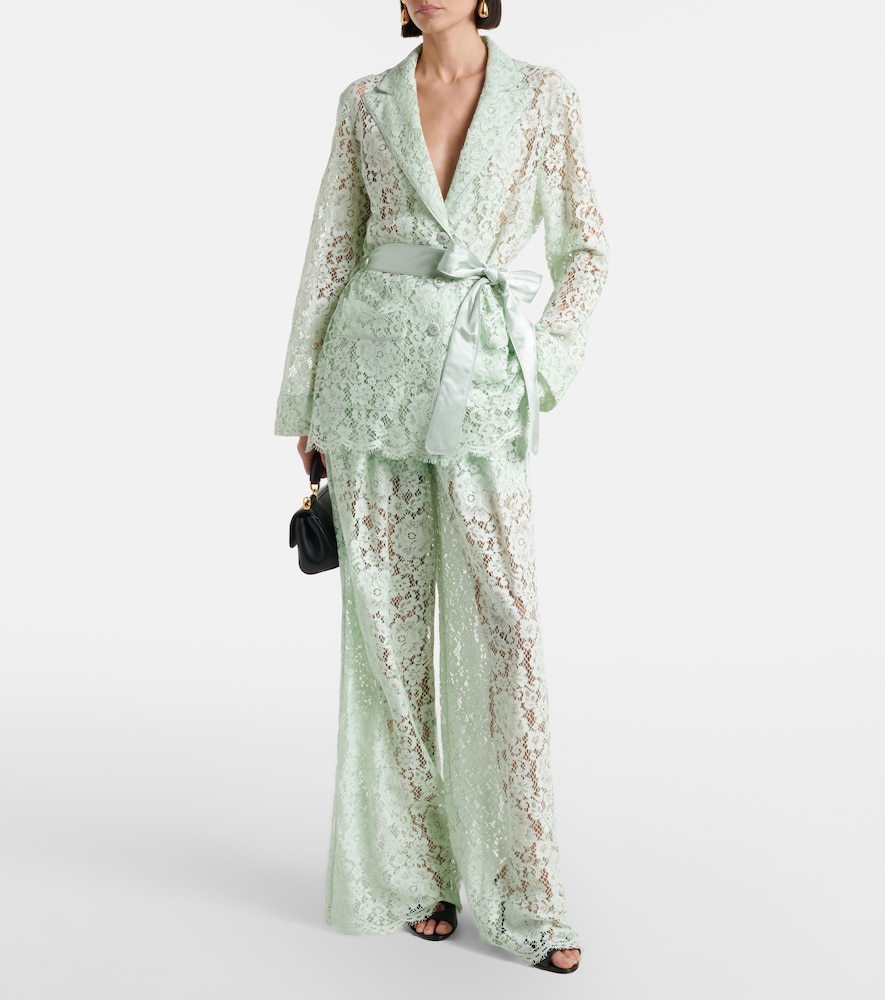  Dolce&gabbana Dolce&gabbana Belted Lace Blazer 
