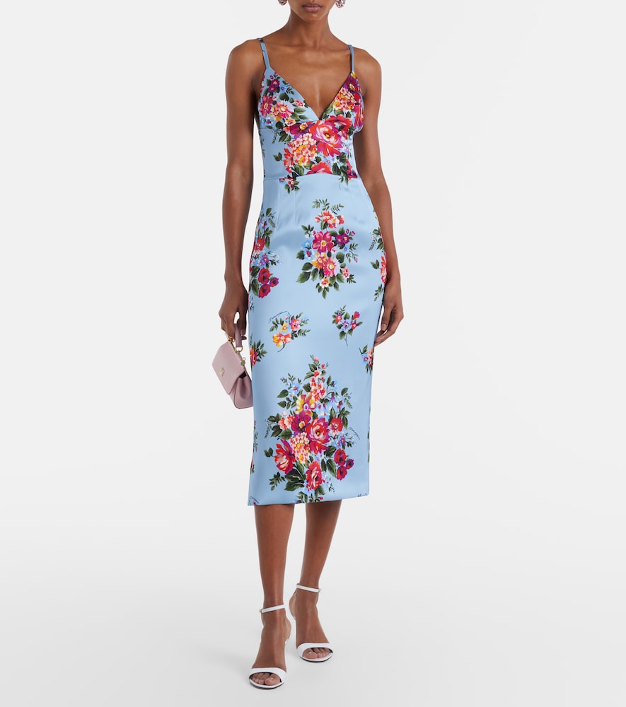 Dolce & Gabbana Floral satin midi dress