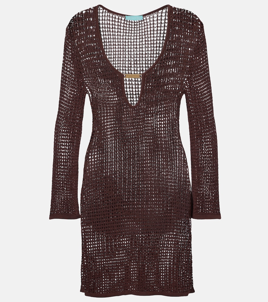 Melissa Odabash Ellis keyhole scalloped minidress