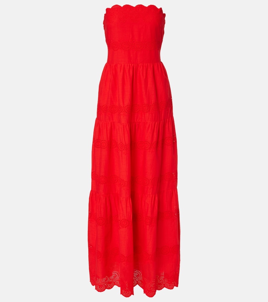 Melissa Odabash Sophie Broderie Anglaise Cotton Maxi Dress