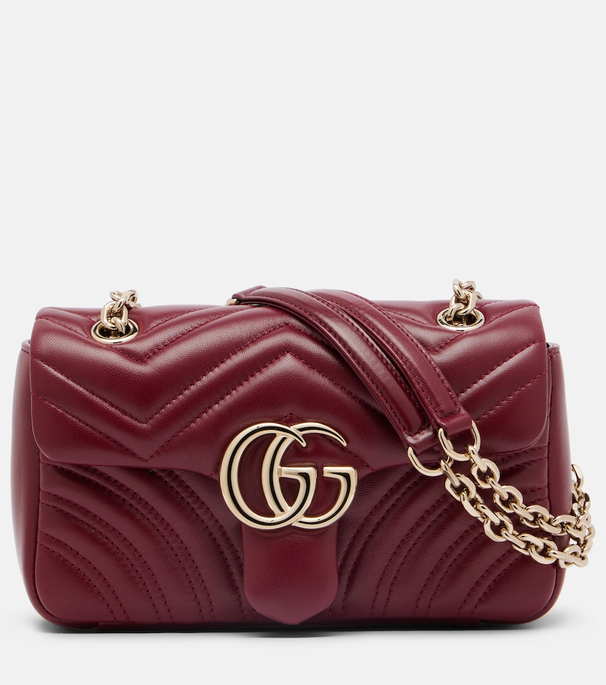 Gucci Donna Borsa Gg Marmont In Pelle Borgogna Unica- Mytheresa