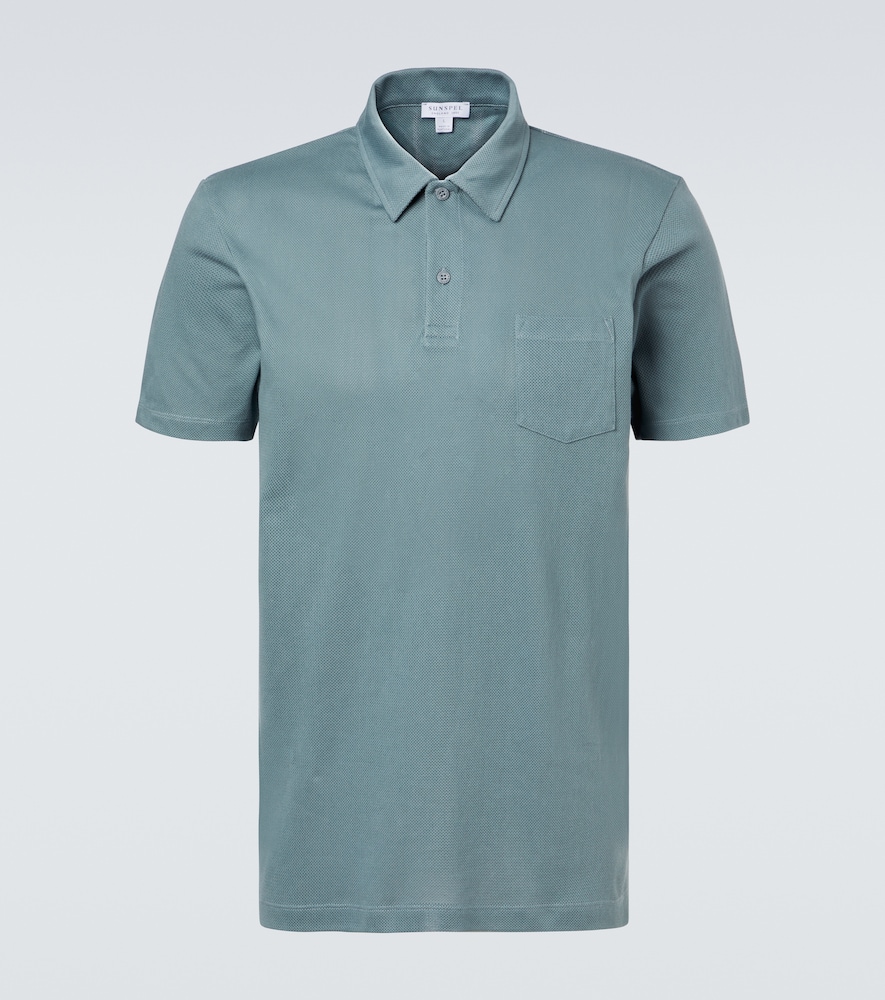 Sunspel Riviera cotton mesh polo shirt