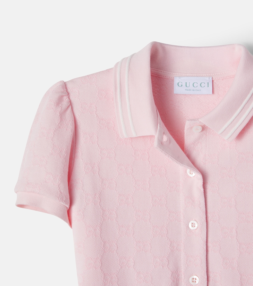  Gucci Kids Gucci Kids Polokleid Gg Aus Baumwoll-piqué 