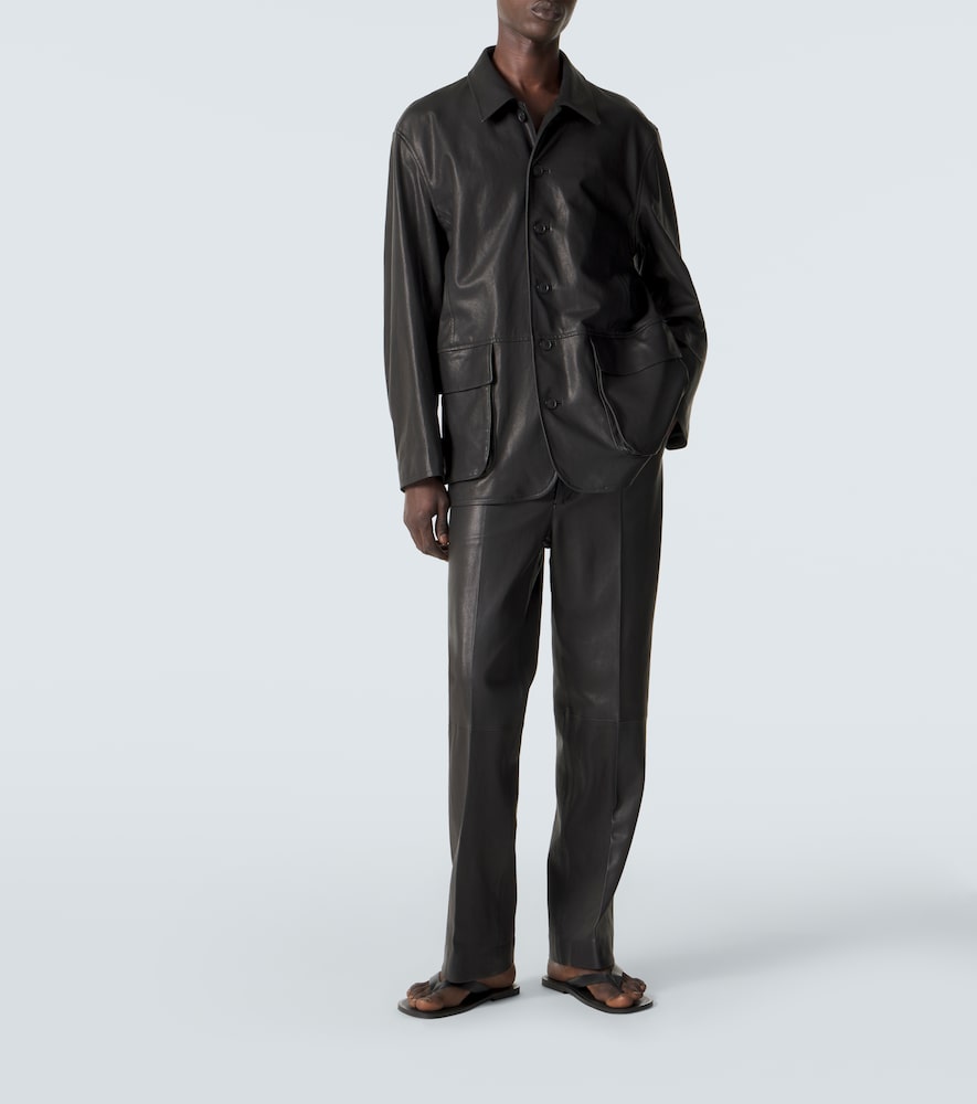 Leather Blouson Jacket