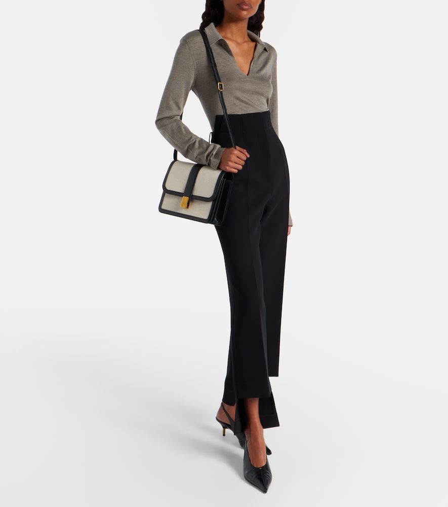 Khaite Rae high-rise crêpe flared pants