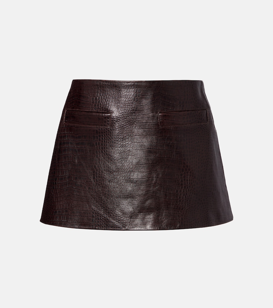 The Frankie Shop Rory croc-effect leather miniskirt