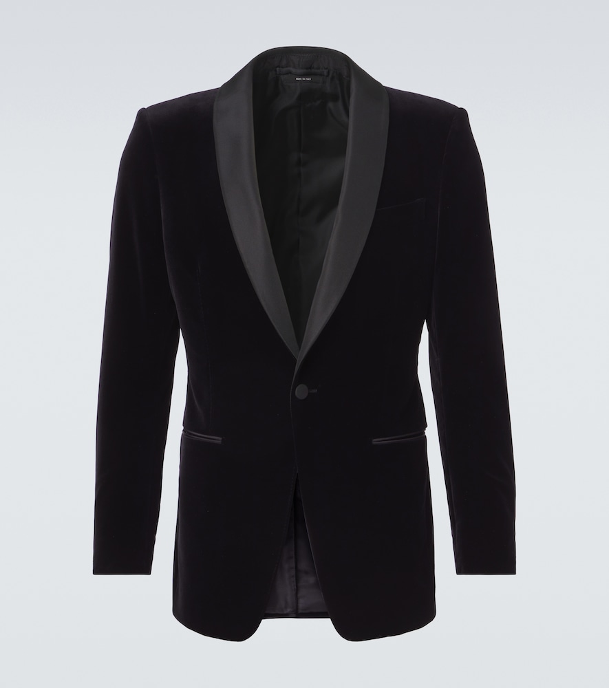 Tom Ford Velvet Suit Jacket In Black
