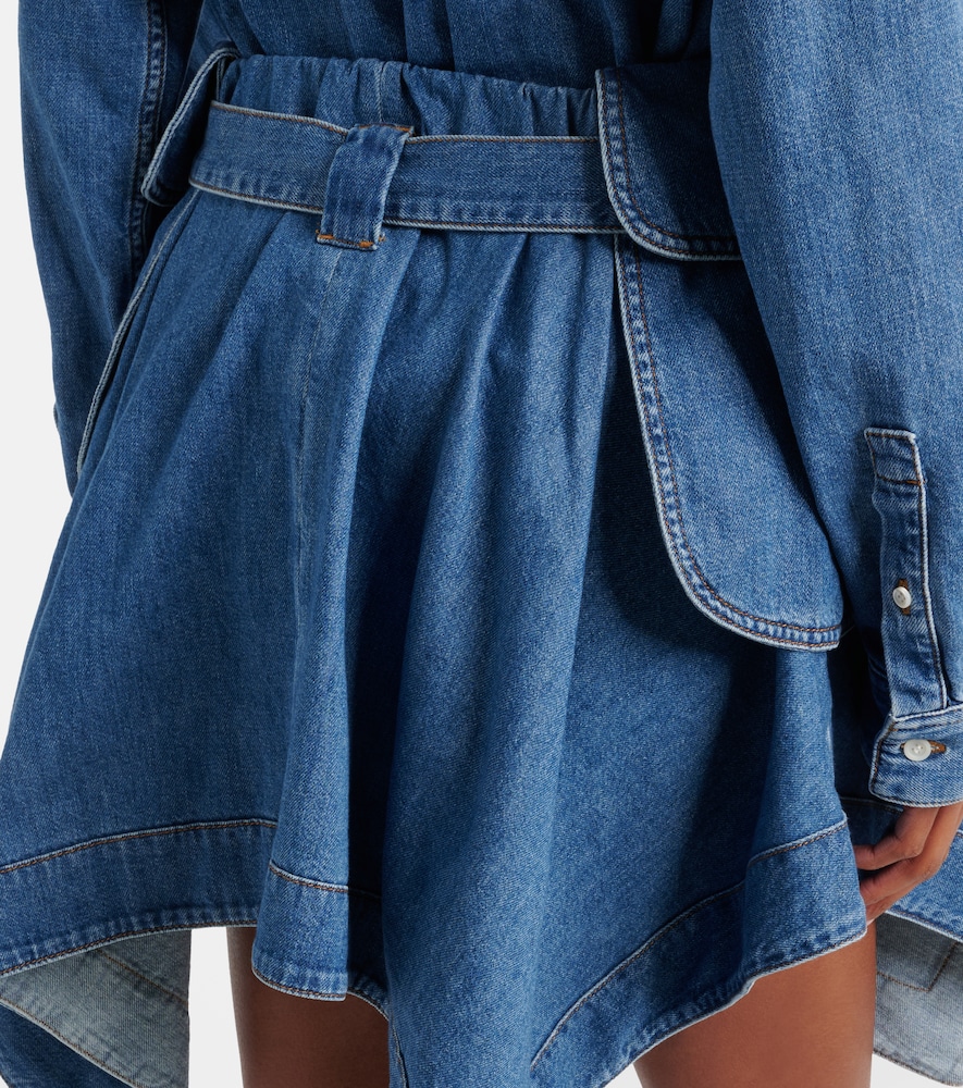  Loewe Loewe Minirock Double L Aus Denim 