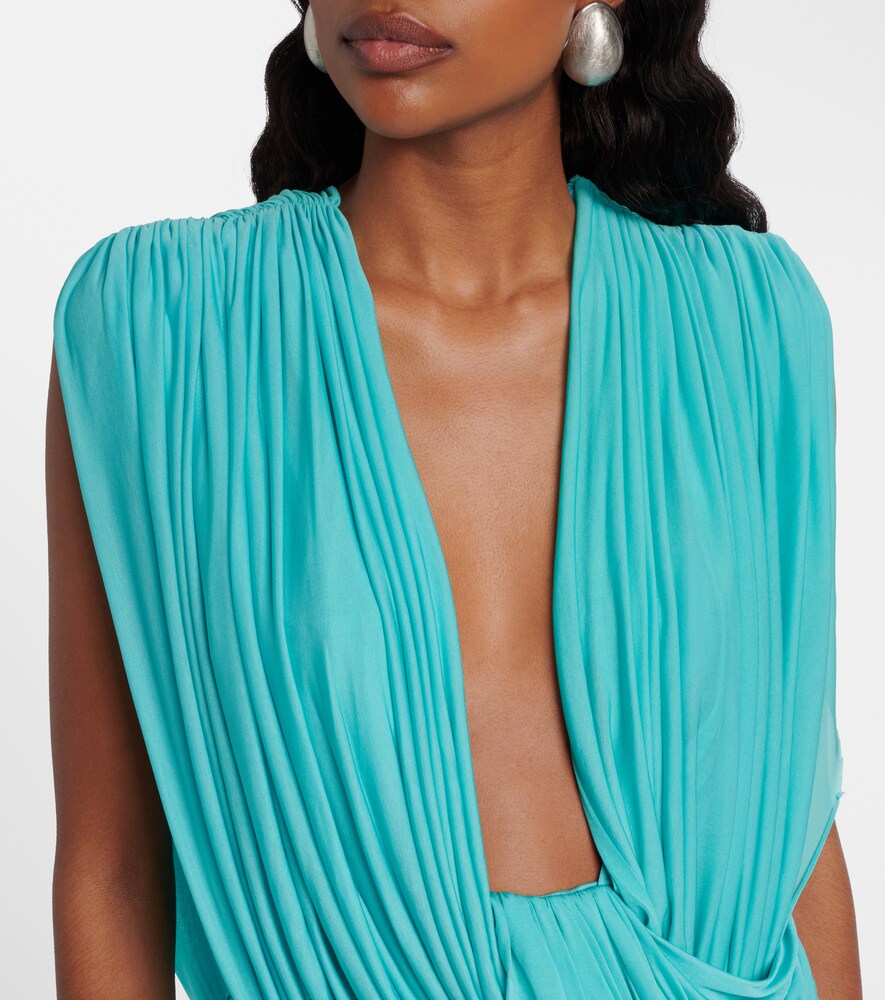  Christopher Esber Christopher Esber Ripple Draped Jersey Minidress 