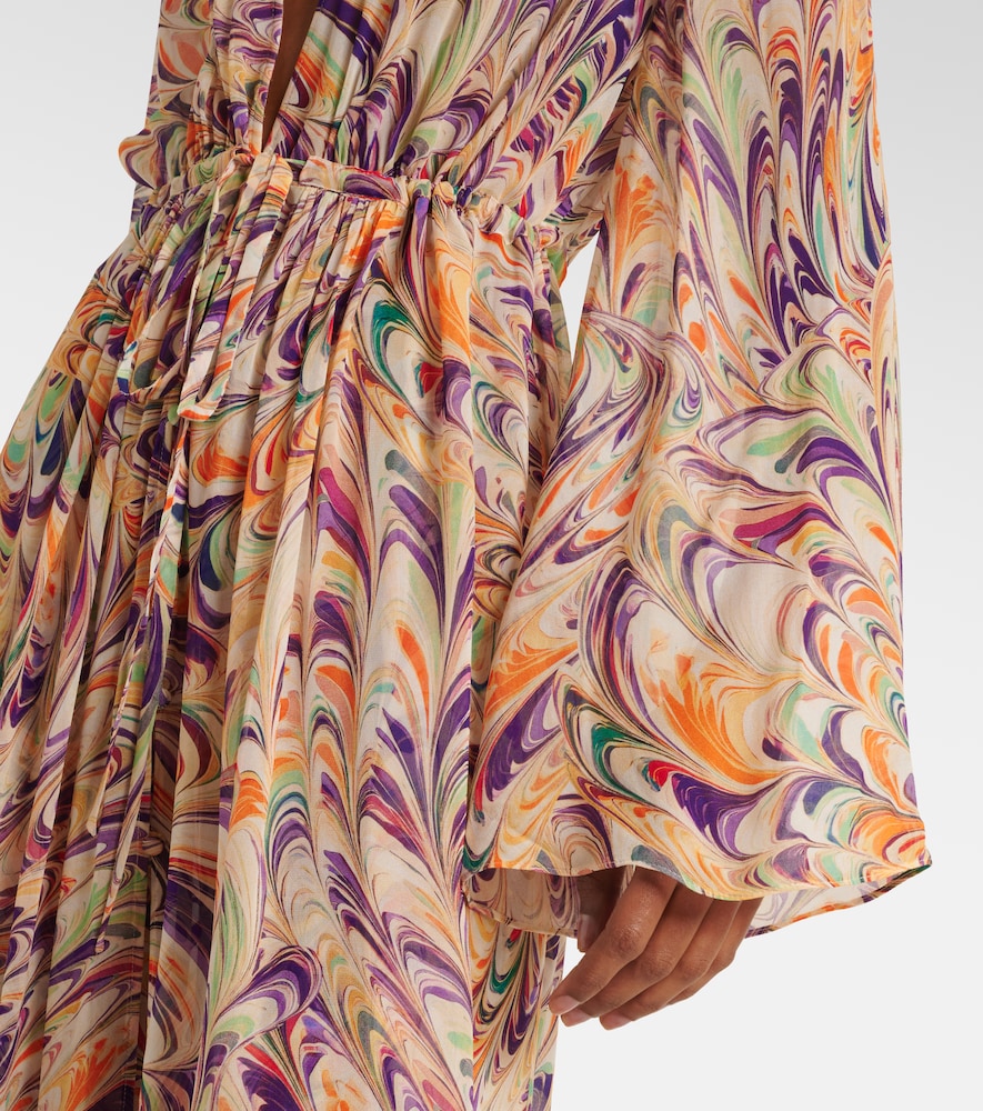 Alexandra Miro Alexandra Miro Chloe Printed Georgette Kaftan 
