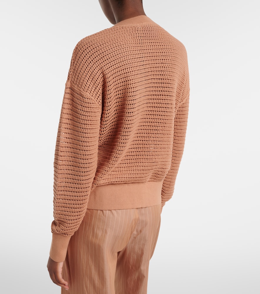 Gaia Open-Knit Cotton Sweater