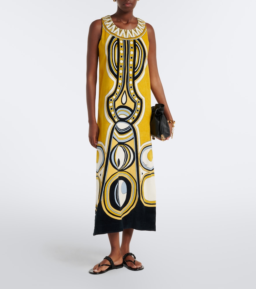 Totem Printed Cotton Midi Dress