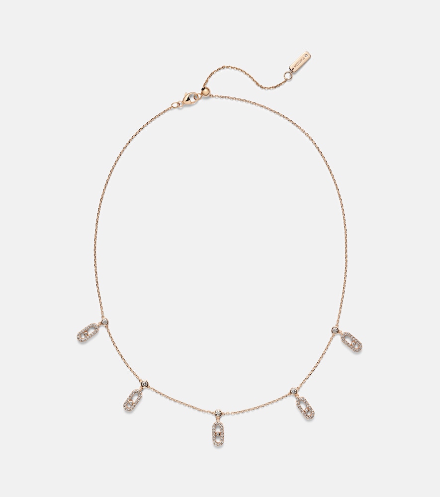 Messika Move Uno 18kt rose gold choker with diamonds