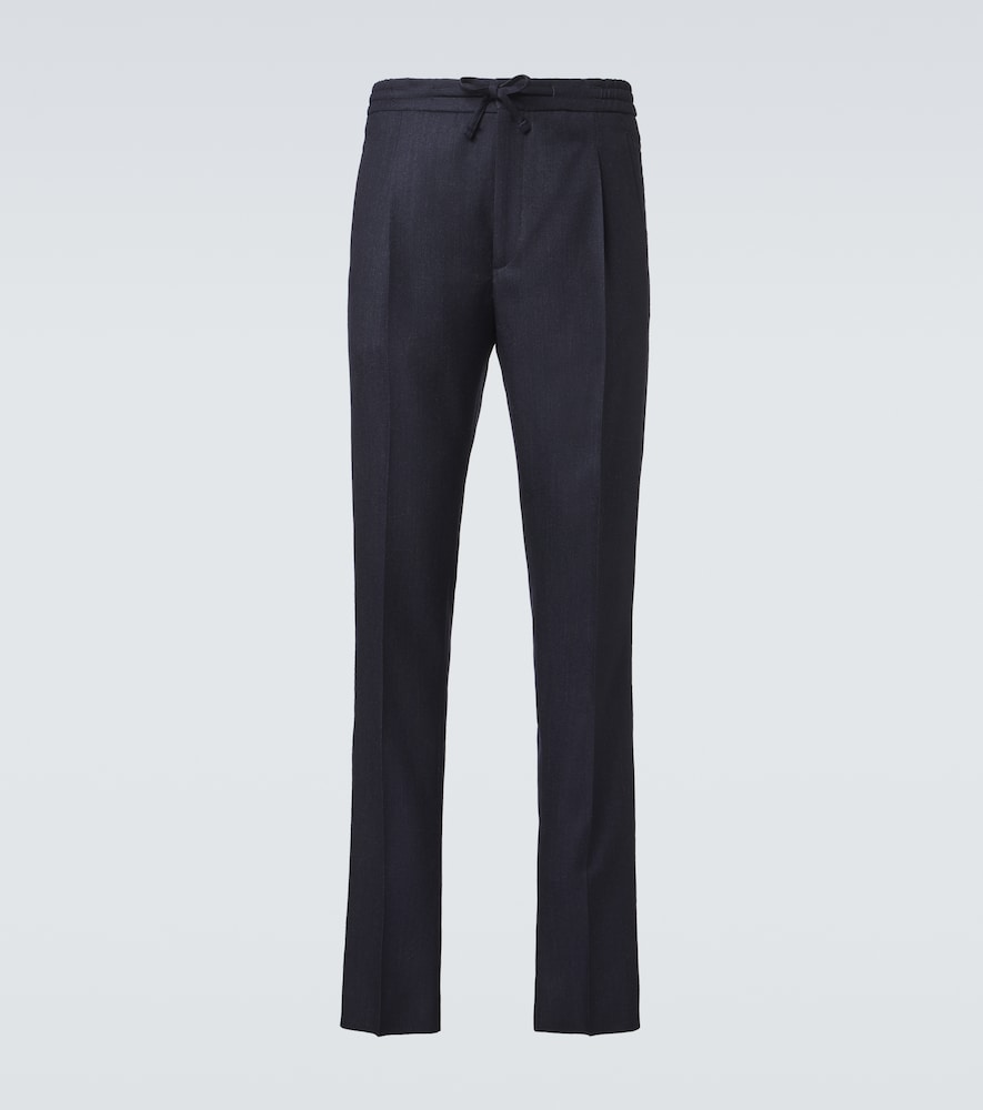 Pantaloni slim in lana