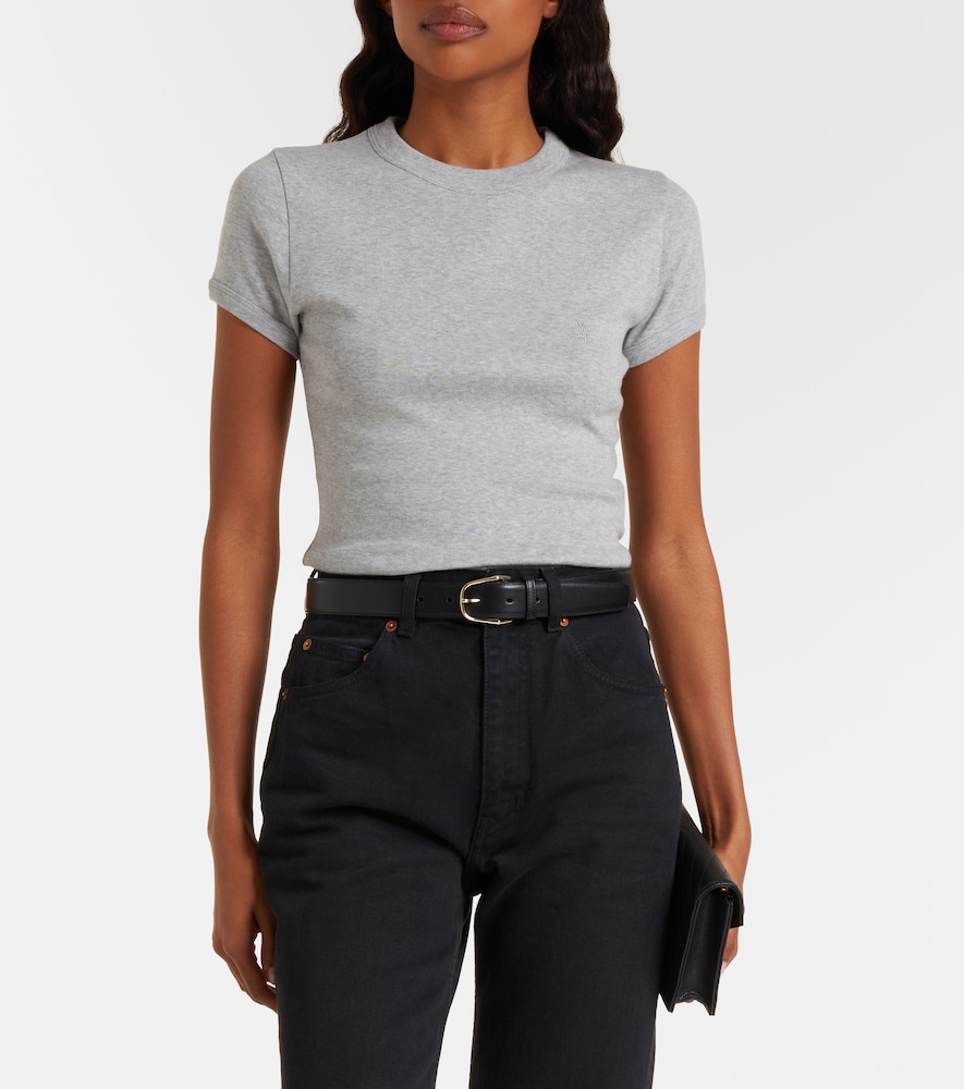 Saint Laurent Cassandre cotton jersey T-shirt