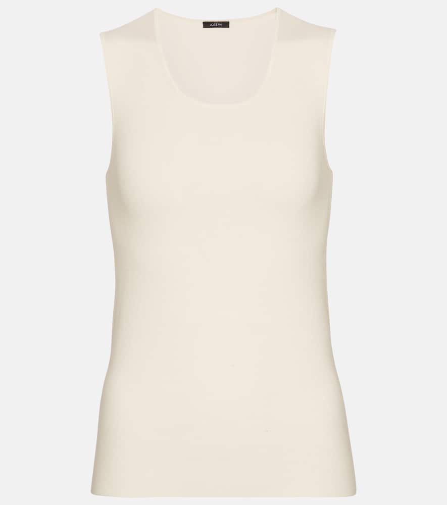Joseph Scoop-neck Stretch Silk Tank In Black