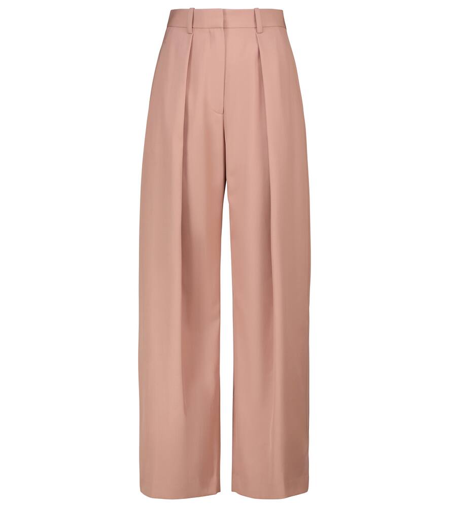 Pleated wide-leg pants