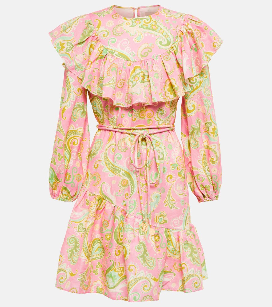 Marta paisley linen minidress