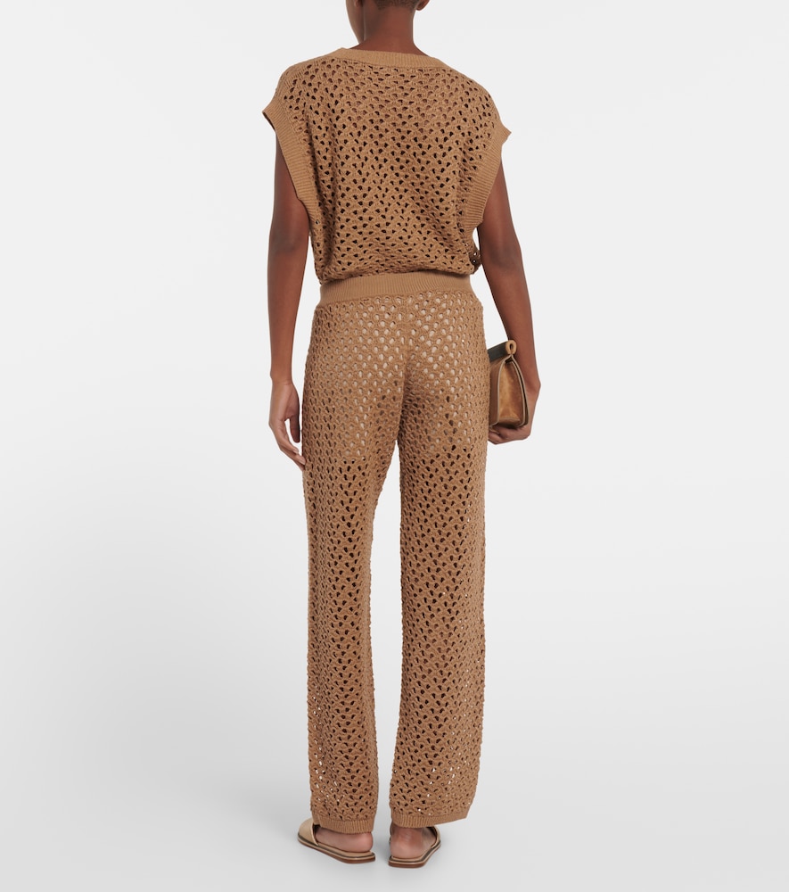  Brunello Cucinelli Brunello Cucinelli Cotton, Linen And Silk Sweatpants 