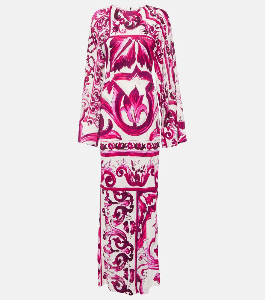 Dolce&Gabbana Women's Multicoloured Majolica Printed Maxi Dress Uk Size 6