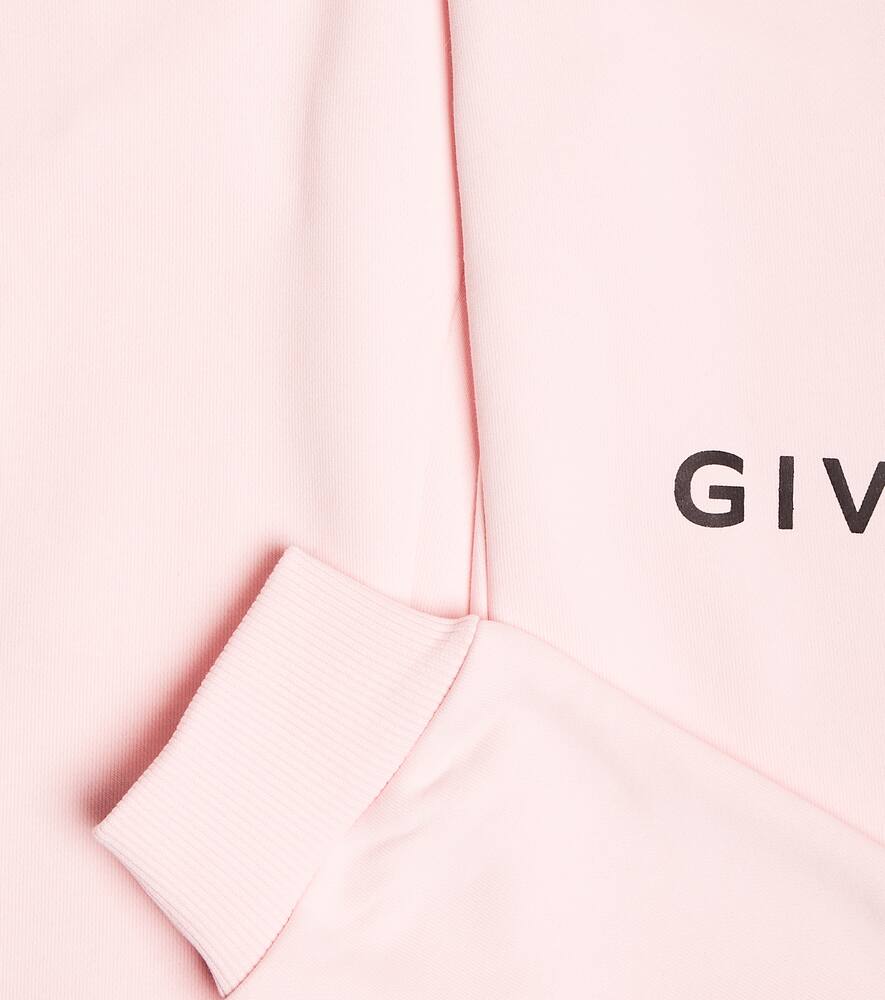 Shop Givenchy Logo Cotton-blend Jersey Sweatpants In Pink